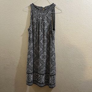 WHBM NWT Reversible Solid/Print Halter Dress